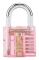 Transparent Hänglås Set Pick Cutaway Övningslås Med Nyckelavtagare Kit Verktyg Rosa