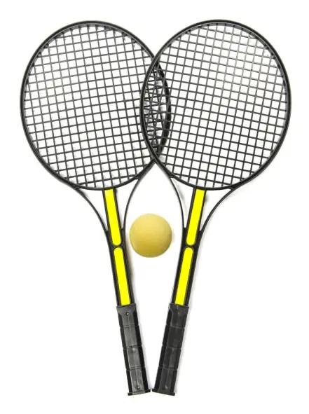 Badmintonracketar, tennis med boll