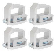 4 st Truck Topper Cap Clamps Universal Montering Klämmor Truck Caps Silverfärgade Truck Cap Klämmor för Lastbil Pickup