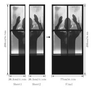 Halloween 3D Läskiga Be om Hjälp Dörrklistermärken, 30 x 79 tum Be om Hjälp Realistisk Dörr Tapet St