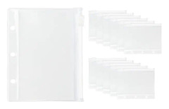 ack Bindefickor Frosted Mini Storlek Dragkedja Bindefickor Väska Vattentät Lösblad 3 Hål Dragkedja Bindefickor för J Clear Typ Mini Storlek