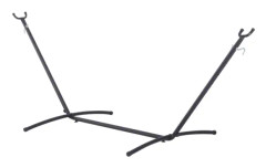 Rootz Hammock Frame - Hängmatta Stativ Med Krokar - Universal Hängmatta - Trädgård - Camping - Picknick - Svart - 280 x 120 x 110 cm