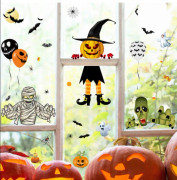 6 halloween fönster klistermärken, skrämmande halloween atmosfär klistermärken