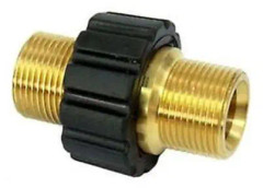 Slang snabbkoppling i ett stycke, M22 X 1,5 gängad koppling Dubbel koppling hane tryckkopplingssats Ren koppling, (15 mm diameter)