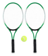 Set med 2 tonårs tennisracketar för träningstennis, grön