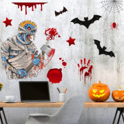 （2）Halloween-dekoration, 2 st Halloween-fönsterdekaler, Halloween
