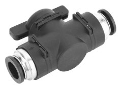 Pneumatisk koppling, svart pneumatisk luftsnabbkoppling adapter handventil omkopplare fogkontroll (1 st, svart)