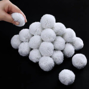 Pieces Arts and Crafts Pom Pom Balls Garn Pom Poms Fuzzy Pom Poms Ball Bright Large Pompoms DIY Kreativt Hantverk Dekoration Vit