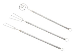 3st/ set Användbara fruktgafflar Soft Grip Anti-rost Oregelbunden