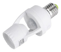 E27 LED-lampa Glödlampshållare Ljusbrytare Sockel Justerbar infraröd rörelsesensor Hållbar och energisnål för sovrumsgarderober Badrum