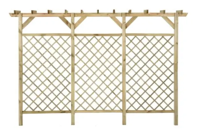Trädgårdsstaket med pergola 300x50x200 cm Furu