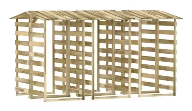Pergola med tak 6 st 100x90x200 cm Impregnerad furu