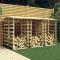 Pergola med tak 6 st 100x90x200 cm Impregnerad furu
