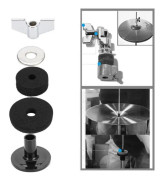 XUY 18 st Trumset Cymbal Filt Kit Black Non-Slip Cymbal Kit High Hat Clutch - Cup Filt (svart)