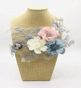 3D Blomsterlapp Broderi Applikation Spetsduk Klistra Fast Handsydd Lapp