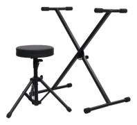 BEL-7076732207867-Kangentbordsställ och pallset Svart