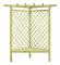 vidaXL Hörnpergola med bänk 130x130x197 cm impregnerad furu