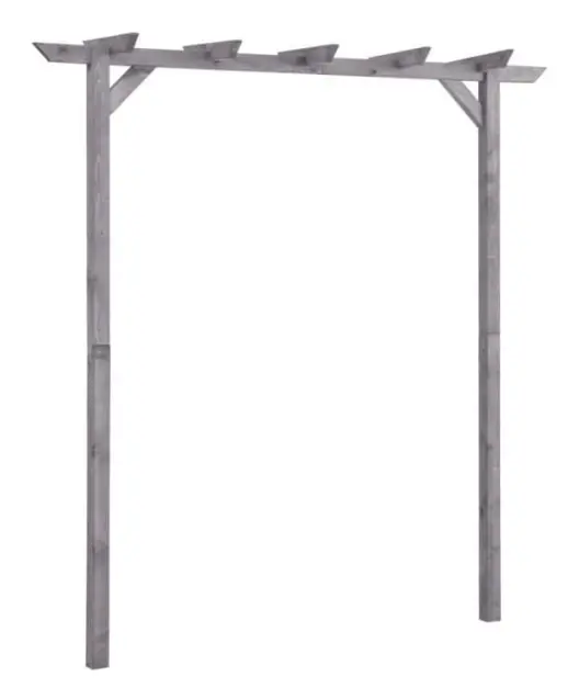 CEN Trädgårdspergola Grå 200x40x205 cm Impregnerad furu