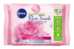 Nivea Micellar Wipes With Organic Rose Water Rose Touch Rengöringsservetter 25 st (W) (P2)