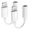 2-pack-apple Lightning till 3,5 mm hörlursuttag Adapterkontakt
