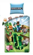 Minecraft Battle Påslakanset Bäddset Sängkläder 140x200+70x90cm