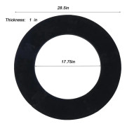 Hög kvalitet Svart 17,75In Darttavla Surround För Darttavla Universell Vägg Skydd Splissning Darttavla Surround Ring Dart Tillbehör