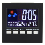 Multi Bakgrundsbelysning Digital väckarklocka Termometer Hygrometer
