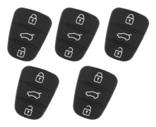 5 st Ersättningsnyckelskal Gummi 3-knappsdyna Passar för Hyundai Passar för Kia (utan bokstav)