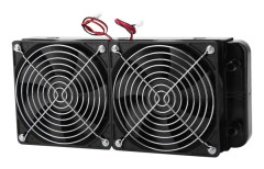 240MM Dator CPU Vattenkylning Kylare Värme Rad Radiator med Dubbla Fläktar 18 Rör