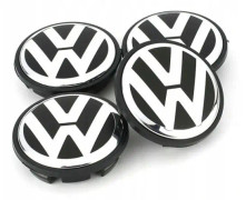 4-pack - Volkswagen VW Navkapslar / Hjulnav Emblem - Bil Silver 65 mm