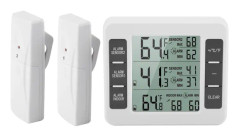 Trådlös Digital Hörbar Larm Kylskåpstermometer med 2 st Sensor Min/Maximal Display