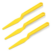 3-pack fönsterfärgningsverktyg vinylfoliehandtag packningsskrapa, gul långhandtag mikroskrapa bilfolieskrapa för bilfönster