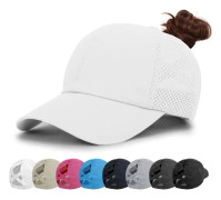 Dames Baseballkeps - Hästsvans Solhatt Snabbtorkande Löpkeps Dam Golfkepsar Criss Cross Justerbara Truckerkepsar för Kvinnor Flickor White One Size