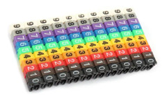 Digitala Nummerrör Trådnummer Etikett Rör Kabelmarkering Färgrik (100 st 2,5 mm²)