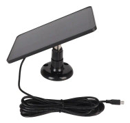 Kamera Solpanel IP65 Vattentät Kameraladdare 5V 4W Hög Effektivitet för Micro USB C Svart