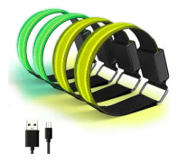 Mnsun Uppladdningsbart Led-armband, USB Light Armband, Reflektor, Led Strip, För barn, För Jogging Löpsport（G）