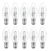 10-pack B15d halogenlampor, dimbara 42w C35 halogenljuskälla 42w B15d Eco halogenlampor B15d ljuskällor liten bajonett Db