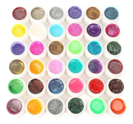 36 Nail Art Tips Polish Glitter Powder Builder Uv Gel Lampa Akryl Gör-det-själv-dekoration Mode Julpresent