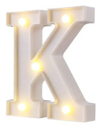 Dekorativ LED-lampa i form av bokstaven K