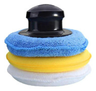 3 st mikrofiber bilvax appliceringspad poleringssvamp med handtag