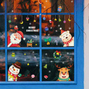20*29cm UV Statisk God Jul Jultomten Glasdörr Fönster B