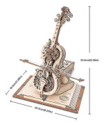 Robotime Rokr 3d Träpussel Magisk Cello Mekanisk Musikbox Rörlig Stam Roliga Kreativa Leksaker För Barn Flickor Amk63（Rörlig Cello）