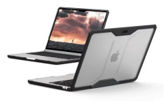 UAG Rugged Case for MacBook AIR 13.6" M2 (2022) - Clear/Black - Hårt fodral för bärbar dator - robust - svart, is
