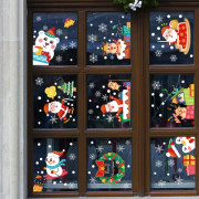 29*29cm Juldekoration Jultomte Snökrans Väggsticker