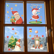 20*29cm Julstämningsdekoration Tomte Snögubbe Glas