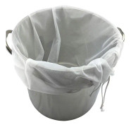 Brew Mesh Bag Stor Kapacitet Dragsko Slitstark Vit Brew Mesh Bag för inomhusbruk