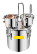 Öldestiller, 12L, 220V, Manuell, Rostfritt stål, Silver