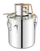Öldestiller, 18L, Rostfritt stål, Silver