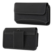 Fodral Remväska Horisontell Ny Design Läder & Nylon för UNISCOPE U77 (2015) > Svart