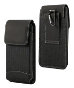 Etui Housse Ceinture Vertikal Ny Design Läder & Nylon för LG LMX410UM K SERIES K30 XFINITY MOBILE > Svart